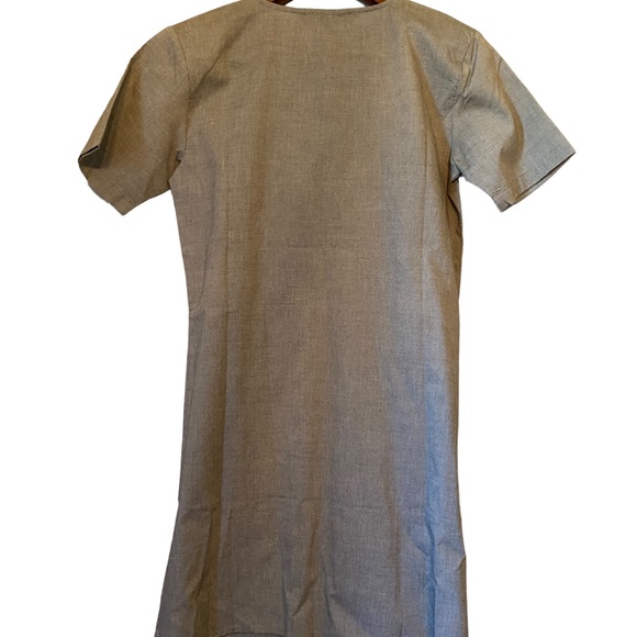 The Royal Standard Dorado Button Gray Wrap Dress - Picture 8 of 13